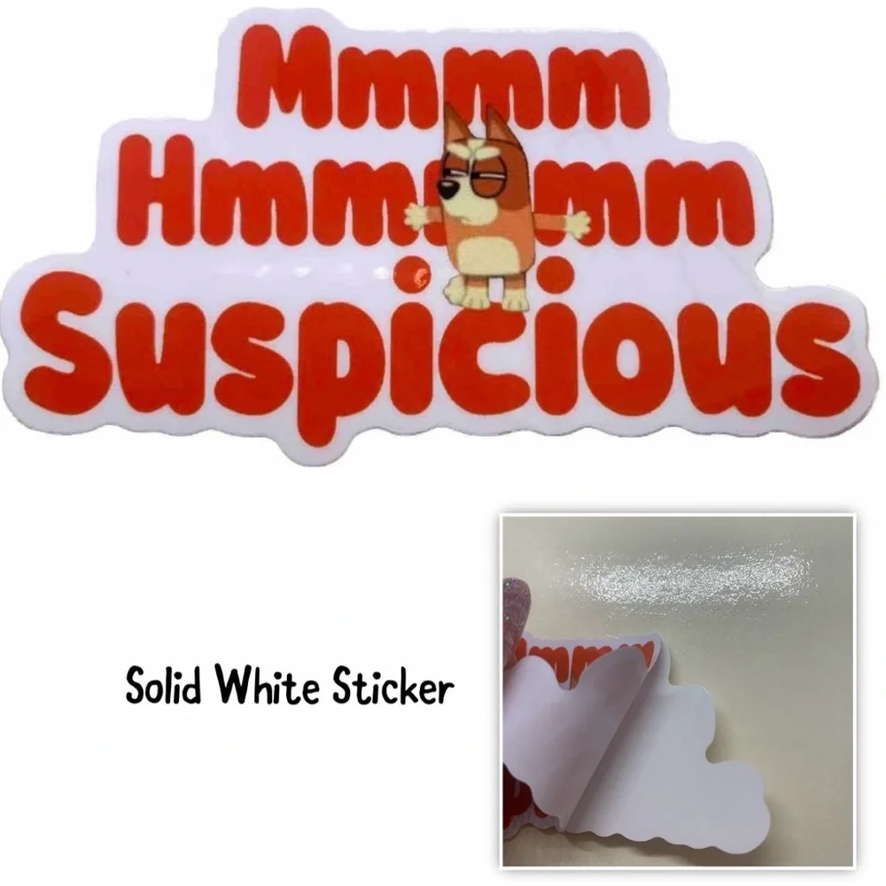 Bluey Sticker Set of 4, Funny Decals, Bingo Muffin Heeler Stickers - Keepy Uppy